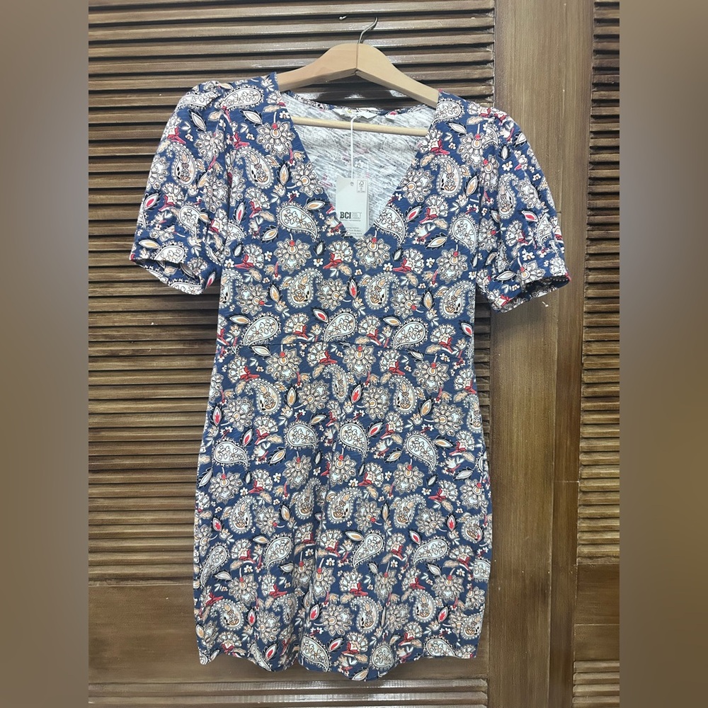 Boden paisley print puff sleeve mini dress
